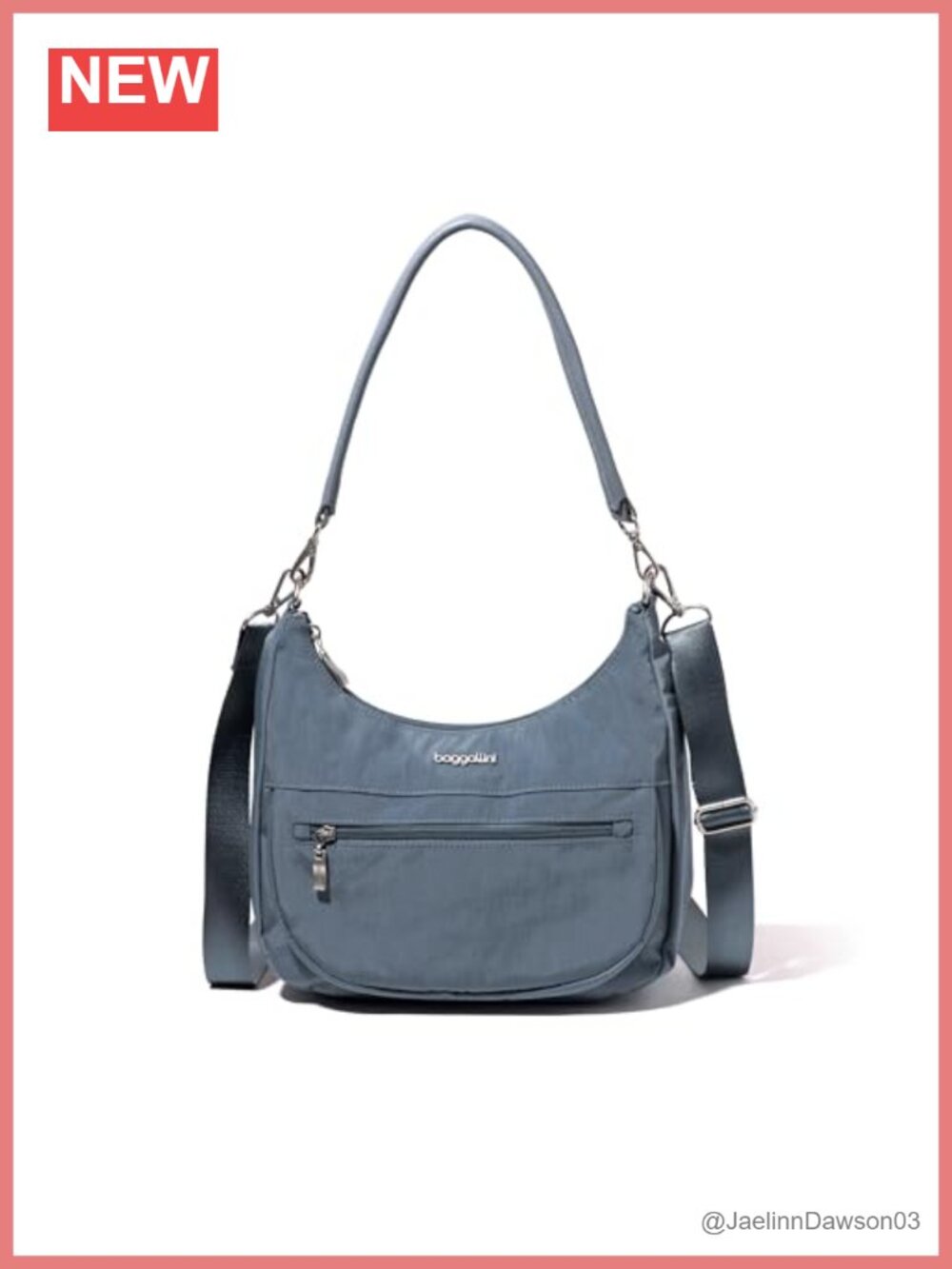 Convertible Crossbody Shoulder Bag with Replaceable Straps, Nylon,
